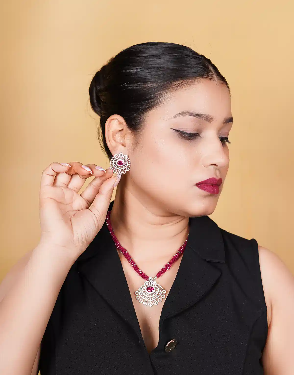 Roshni Ruby Dori Set